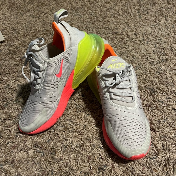 Nike Shoes - RARE neon and grey nike air max 270s